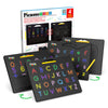 PicassoTiles 4-in-1 Magnetic Drawing Board for Kids 3+, 12x10 Inch Tablet Pad, Numbers, ABC Upper & Lower Case, Freestyle STEM Learning Toy, Travel