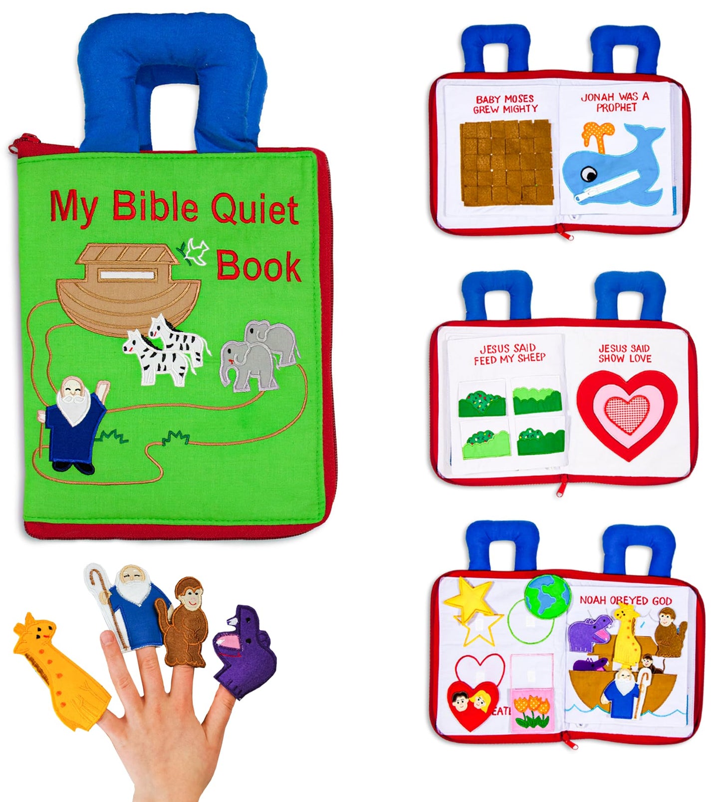 My Growing Season My Bible Quiet Book Interactive Fabric Activity for Kids | Educational Christian Toy for Toddlers & Preschoolers | Travel-Friendly