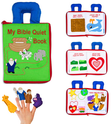 My Growing Season My Bible Quiet Book Interactive Fabric Activity for Kids | Educational Christian Toy for Toddlers & Preschoolers | Travel-Friendly