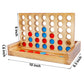 Glintoper Tic Tac Toe & 4 in a Row Tables Game Set, Classic Board Line Up 4 for Living Room Rustic Table Decor and Use as Game Top Wood Guest Room
