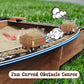 IDEA FAMILY Kids Wooden Sandbox with Fun Sand Play Theme,2 Toy Buckets & 3 Reinforced Benches Outdoor Sand Box for Backyard Garden Patio Lawn Cedar