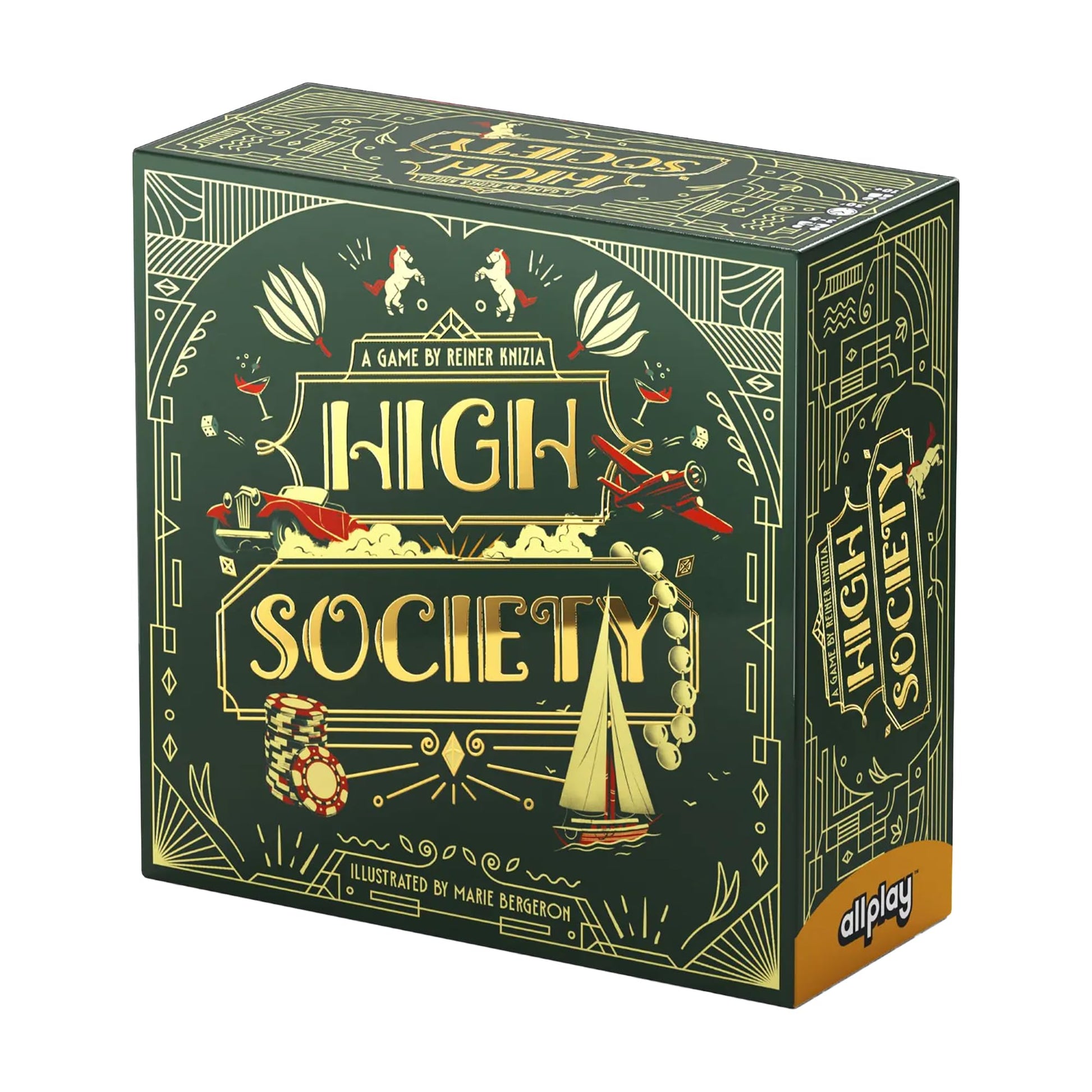 Allplay High Society Board Game | Auction Card Game by Reiner Knizia, Social Strategy Game | 3-5 Players, 20-30 Min Playtime Family & Party Game