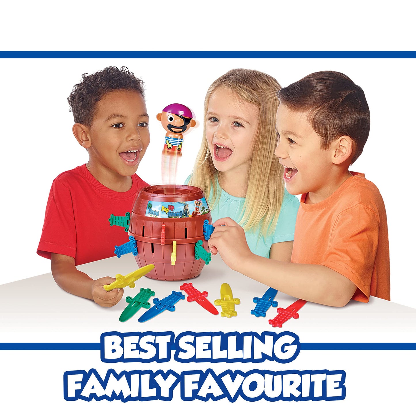 TOMY Pop Up Pirate Board Game - Family and Preschool Kids Games for Family Game Night - Winter Break Activities- Girls and Boys Games - 2-4 Players
