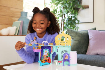 Mattel Disney Toys, Storytime Stackers Jasmine's Palace, Stackable Doll House with Small Doll, 2 Friends & 8 Pieces, Inspired by Disney's Aladdin