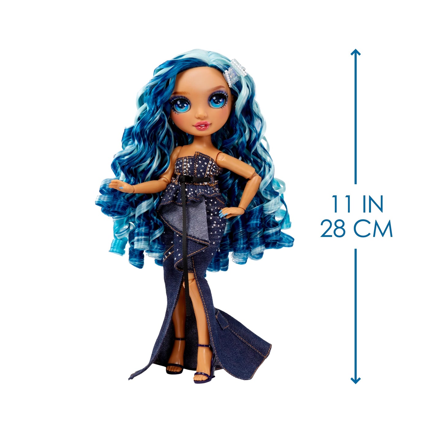 Rainbow High Fantastic Fashion Skyler Bradshaw - Blue 11” Fashion Doll and Playset with 2 Complete Doll Outfits, and Fashion Play Accessories, for