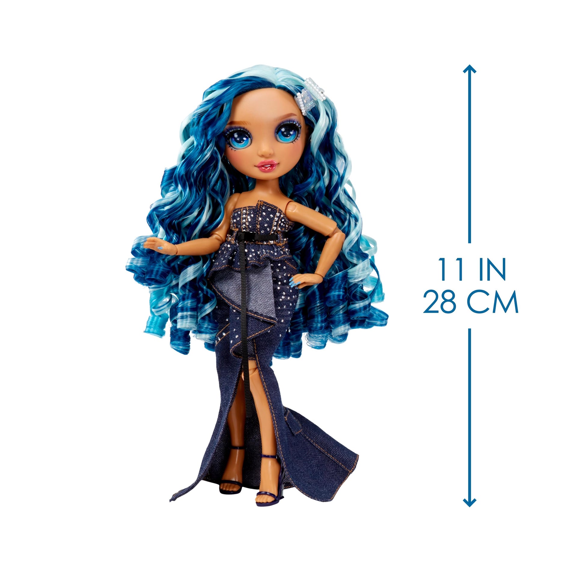 Rainbow High Fantastic Fashion Skyler Bradshaw - Blue 11” Fashion Doll and Playset with 2 Complete Doll Outfits, and Fashion Play Accessories, for