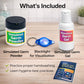 ES EVVIVA SCIENCES Germ Simulation Science Kit - Glow-in-the-Dark Powder & Gel - Blacklight Reactive Demonstration - Classroom Lab Activity - Ages 16+