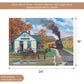 Bits and Pieces - Value Set of Three Large 300 Piece Jigsaw Puzzles for Adults - Sunny Season Collection by Artist John Sloane, Completed Puzzle Size