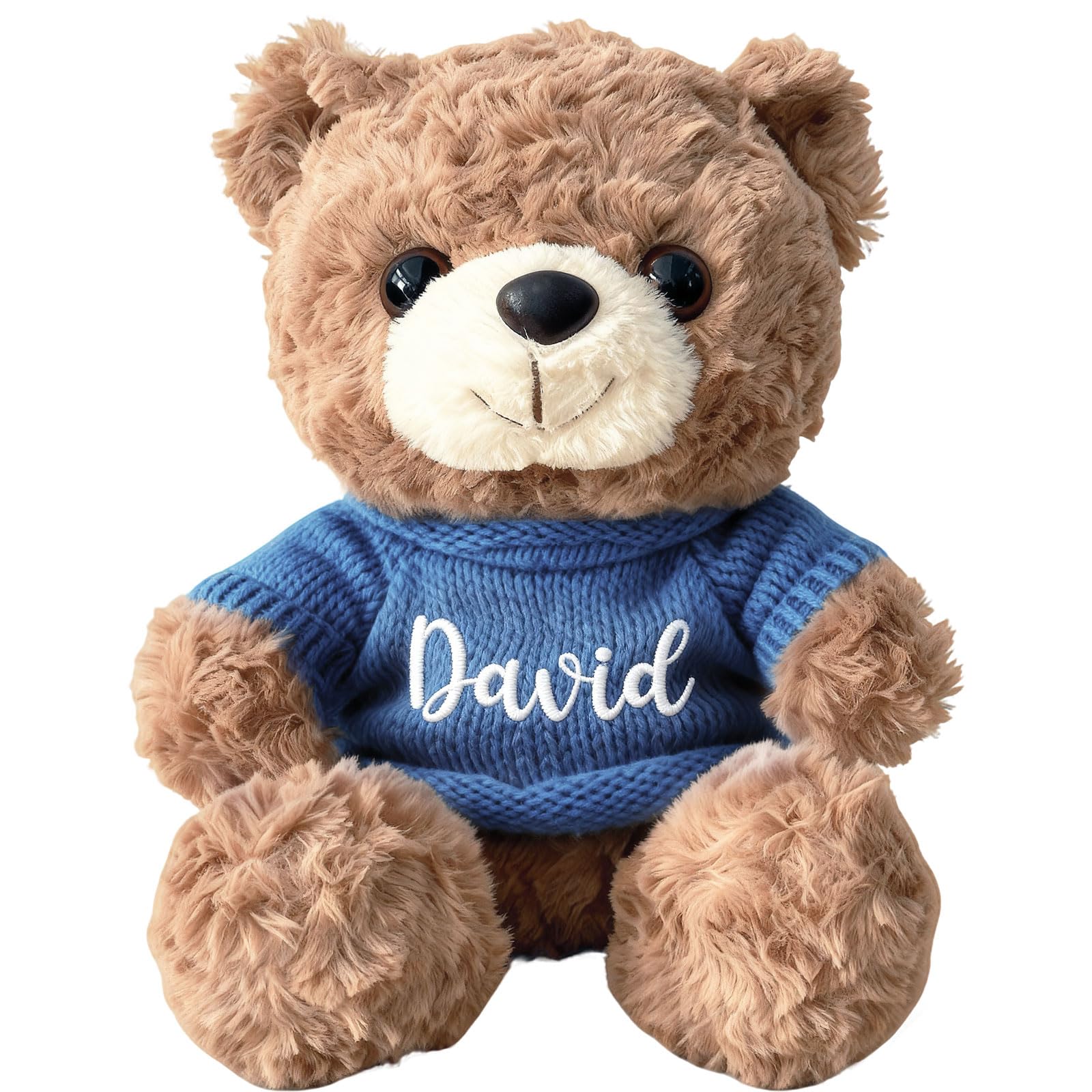 aoemgnj Personalized Teddy Bear with Custom Embroidered Name, 10/12/16 Inch Soft Plush Stuffed Animal, Valentine's Day Birthday for Girlfriend