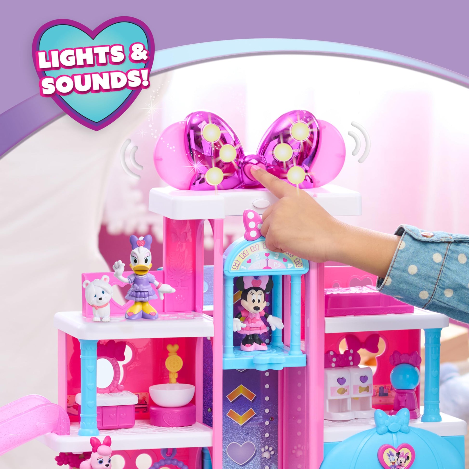 Disney Jr. Minnie Mouse Pet Hotel Playset, 25 Pieces Included