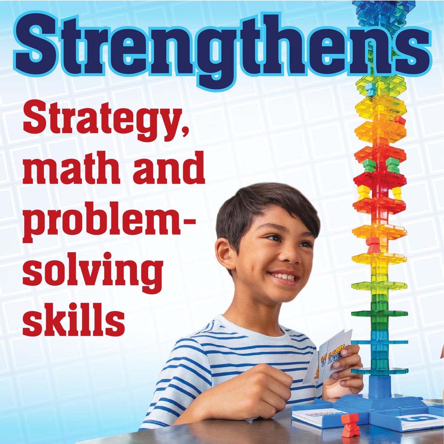 MindWare Leaps and Ledges Strategy Game - Ages 8+ - Fun Party Game and Family Game Night Activity for Kids, Teens, and Adults - 2 to 4 Players