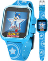 Accutime Kids SEGA Sonic The Hedgehog Blue Educational Touchscreen Smart Watch Toy for Boys, Girls, Toddlers - Selfie Cam, Learning Games, Alarm