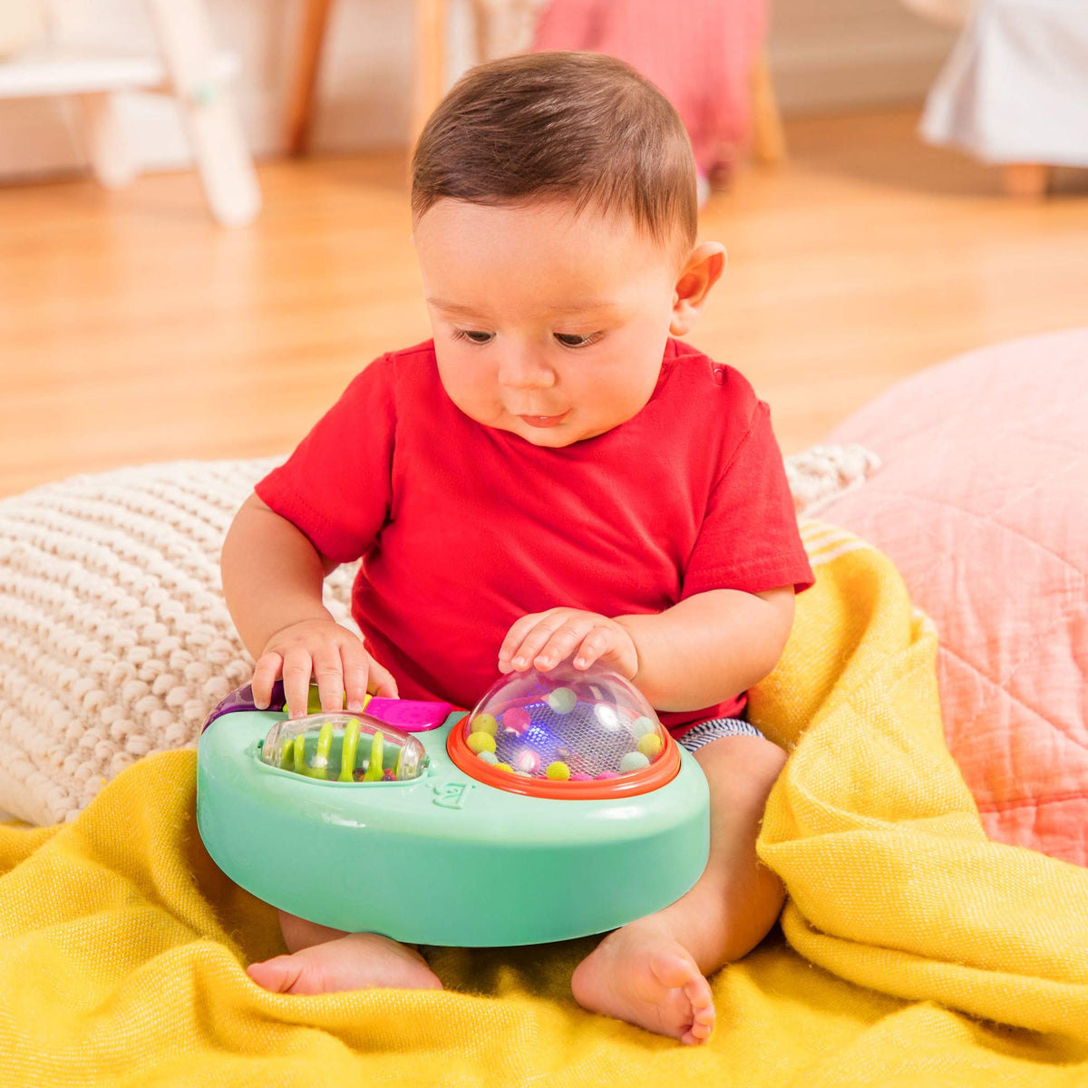 B. toys Baby Activity Station, Whirly Pop Suction Toy with Music