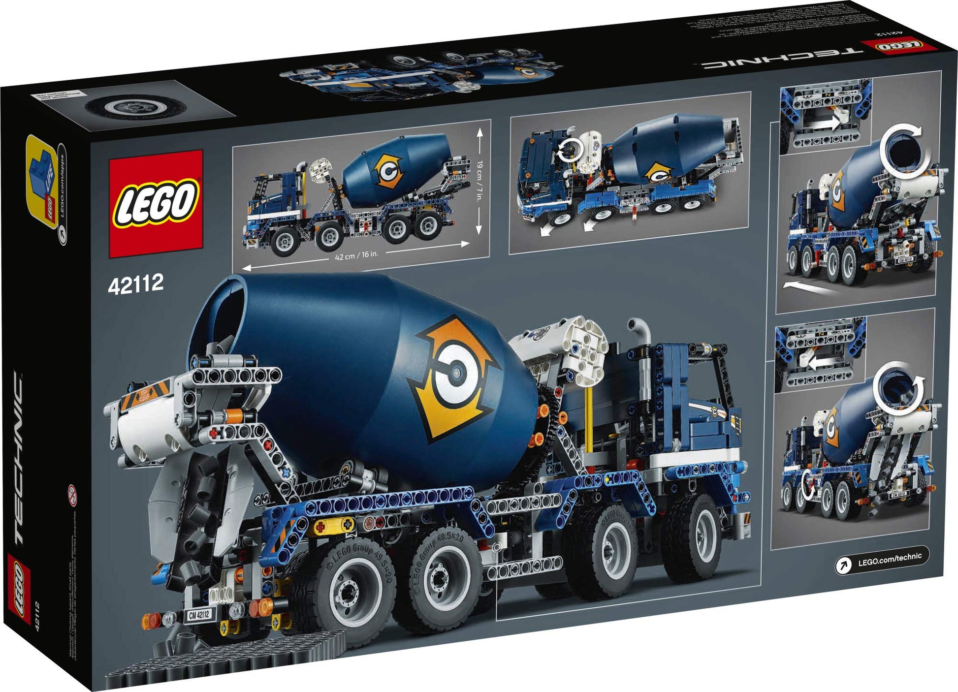 LEGO Technic Concrete Mixer Truck 42112 Building Kit, Kids Will Love Bringing The Construction Site to Life with This Cool Concrete Truck Toy Model