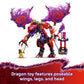 LEGO NINJAGO Thunderfang Dragon of Chaos Building Toy for Kids Ages 8+ - Dragon Rising Playset with 6 Minifigures and Poseable Figure - Birthday Gift