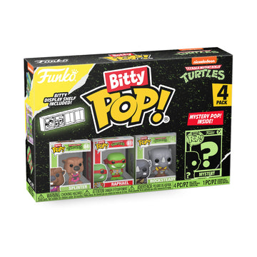 Funko Bitty POP! Teenage Mutant Ninja Turtles (TMNT) - Splinter, 4-Pack - Splinter, Raphael, Rocksteady and A Surprise Mystery Mini Figure - 0.9 Inch