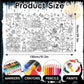 Halloween Coloring Poster Tablecloth - 51 x 30 Inch Giant DIY Paper Banner with Trick-or-Treat, Pumpkin, and Witch Designs - Fun Color-In Activity