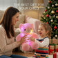 sofipal Light Up Teddy Bear Stuffed Animal, 18" LED Glow Plush Toy with Night Light, Soft Luminous Bear Toy for Kids Girls, Birthday Valentines (Pink)