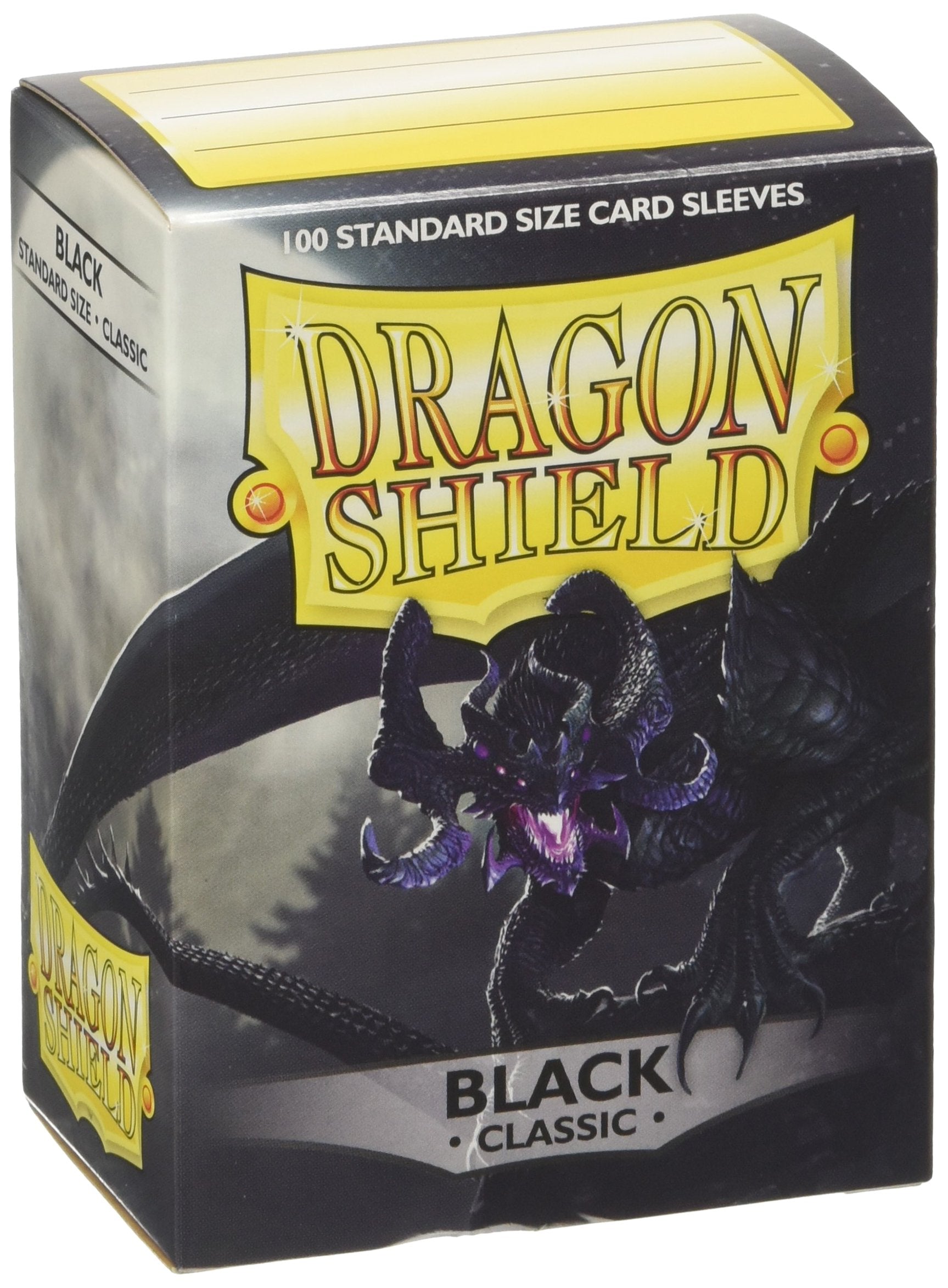 Dragon Shield Standard Size- Classic Black 100 CT - MTG card sleeves are Smooth & Tough - Compatible with Pokemon, Yugioh, & Magic The Gathering