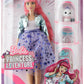 Barbie Princess Adventure Daisy Doll in Princess Fashion (12-inch Curvy) with Pink Hair, Pet Kitten, Tiara, 2 Pairs of Shoes and Accessories, for 3 to