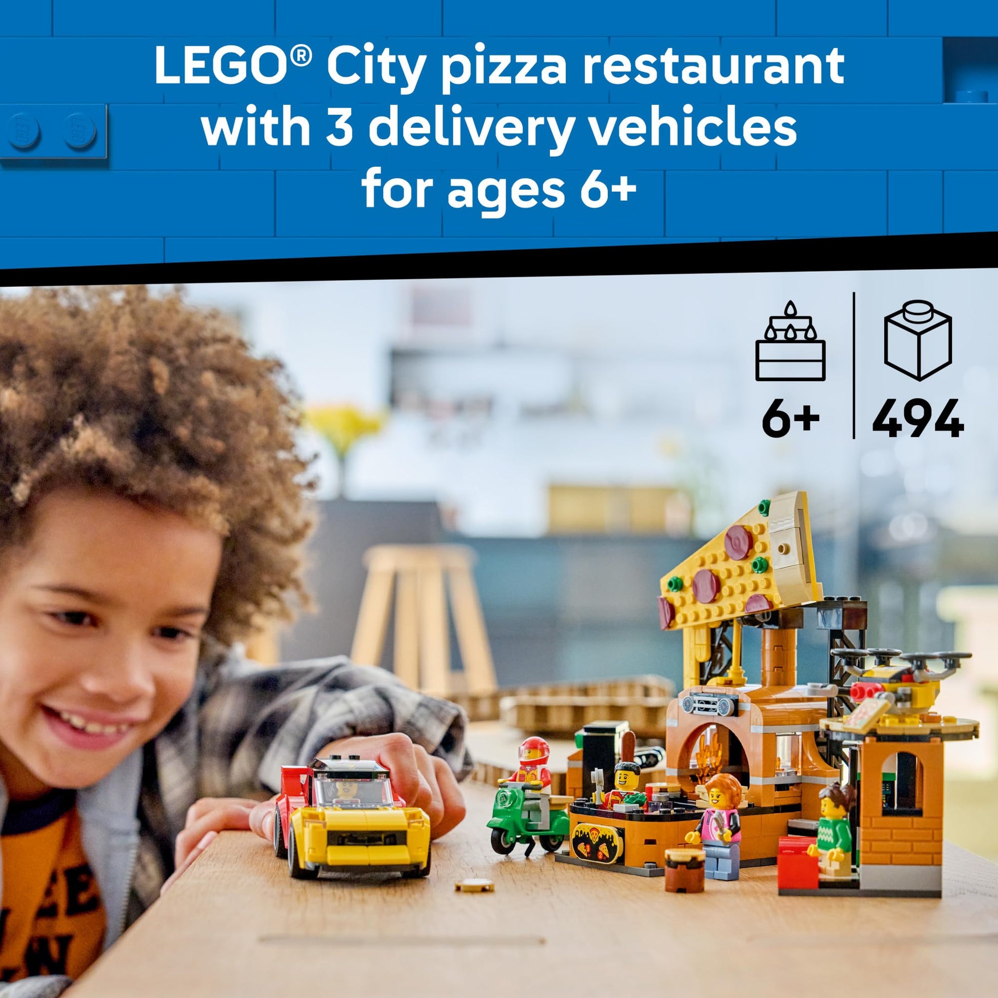 LEGO City Pizza Delivery Experience with Vehicles 60496