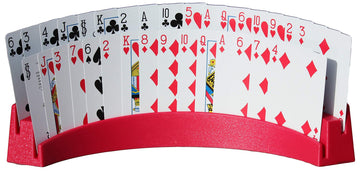 TGBPE Twin Tier Premier Playing Card Holder (Set of 2) - Holds Up to 32 Playing Cards Easily - 12 1/2" x 4 1/2" x 2 1/4" - Stack for Storage - Made in