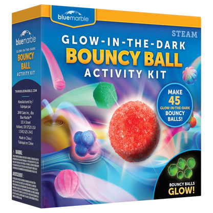 Blue Marble Glow-in-the-Dark Bouncy Ball Science Activity Kit for Kids
