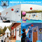 Indoor Basketball Hoop for Kids, Over the Door Mini Basketball Hoop Set with LED Lights, Scoreboard, 4 Balls & Sound Effects - Indoor Toys Gift