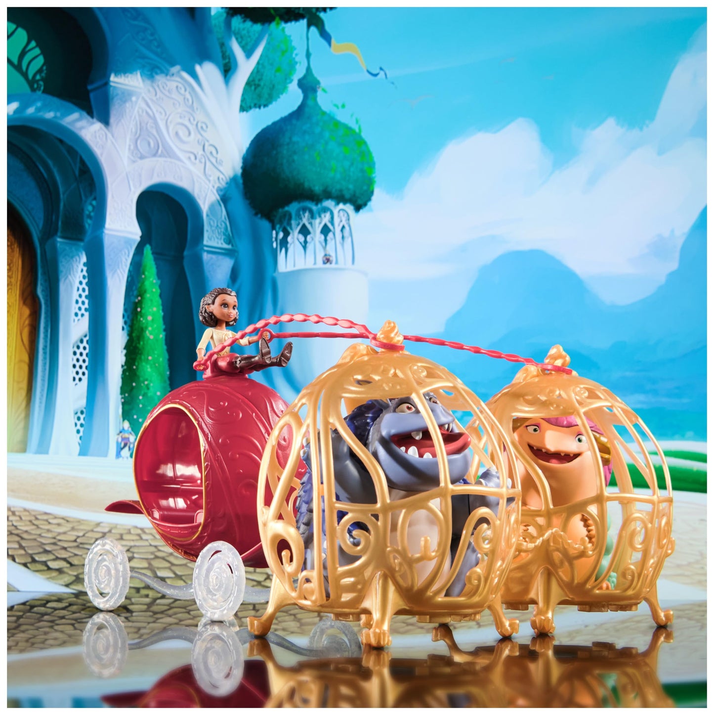 Spellbound, Magical Carriage Adventure Set with 3 Collectible Action Figures, from the Netflix Movie, Kids Toys for Girls & Boys Ages 6 and up