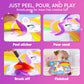 JOVA Klever Kits Glow Sand Art Kits for Kids, Glow in The Dark Sand Painting with 14 Colors, Kids Crafts, 6 Fantasy Templates & 4 DIY Sheets, Mess