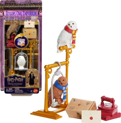 Mattel Harry Potter Toys, Diagon Alley Collectible Shops, Owl Emporium, 2 Animal Friends, 7 Movie-Inspired Accessories & Surprises