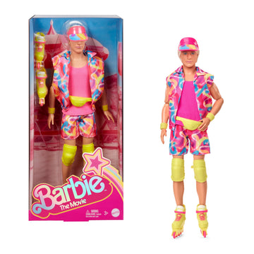 Barbie Ken® Doll from the Barbie Movie Collectible Doll wearing a retro skating outfit and roller skates, JBJ51