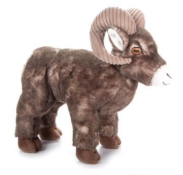The Petting Zoo Bighorn Sheep Stuffed Animal Plushie, Gifts for Kids, Earth Keeperz Wildlife Animals, Zoologee Brown Bighorn Sheep Plush Toy, 12