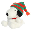 Aurora® Festive Peanuts® Palm Pals™ Snoopy Beanie Stuffed Animal - Officially Licensed Toys for All Snoopy Fans - Nostalgic Gift for Adults