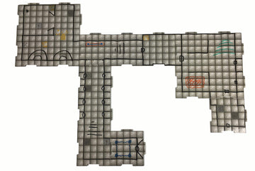 Role 4 Initiative Dry-Erase Dungeon Tiles, Steel Plate, Booster Pack of Two 10" Tiles and Eight 5" Tiles