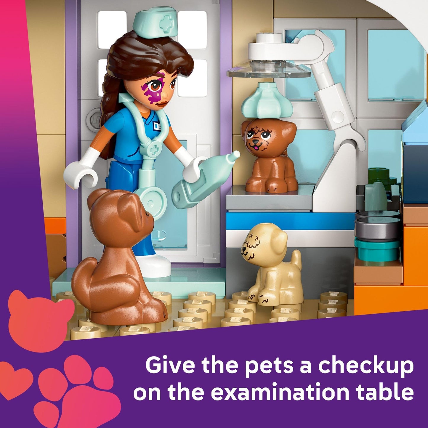 LEGO Friends Horse and Pet Vet Clinic -Veterinarian Playset for Kids, Girls and Boys, Ages 7+ - Toy Building Set for Pretend Play with 3 Minidolls