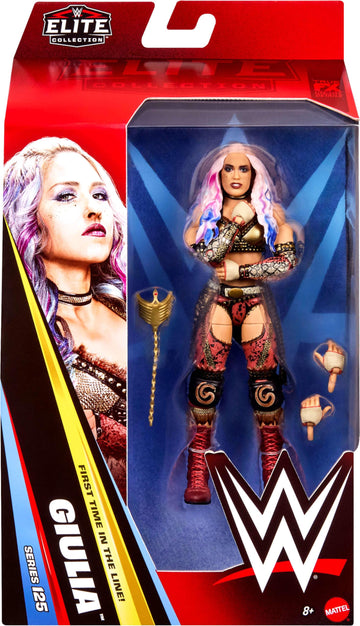 Mattel WWE Elite Action Figure & Accessories, Series #125 Set, 6-inch Collectible Giulia with 25 Articulation Points & Swappable Hands