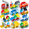 JOYIN 80Pcs Toddlers Car Building Blocks Set, 12Pcs Different Vehicles, Build Your Own Toy Cars, Compatible with Brand Name Building Bricks for Kids