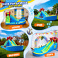 Inflatable Water Slide for Kids, 6 in 1 Inflatable Water Park with Blower, Climbing Wall, Water Gun, Splash Pool, Basketball Hoop, Blow Up Water Slide