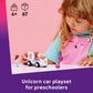 LEGO Friends Unicorn Cake Delivery Car Building Toy for Girls & Boys - Pretend Play Set for Preschool Kids, Ages 4+ - W/Paisley & Leo Minidolls &