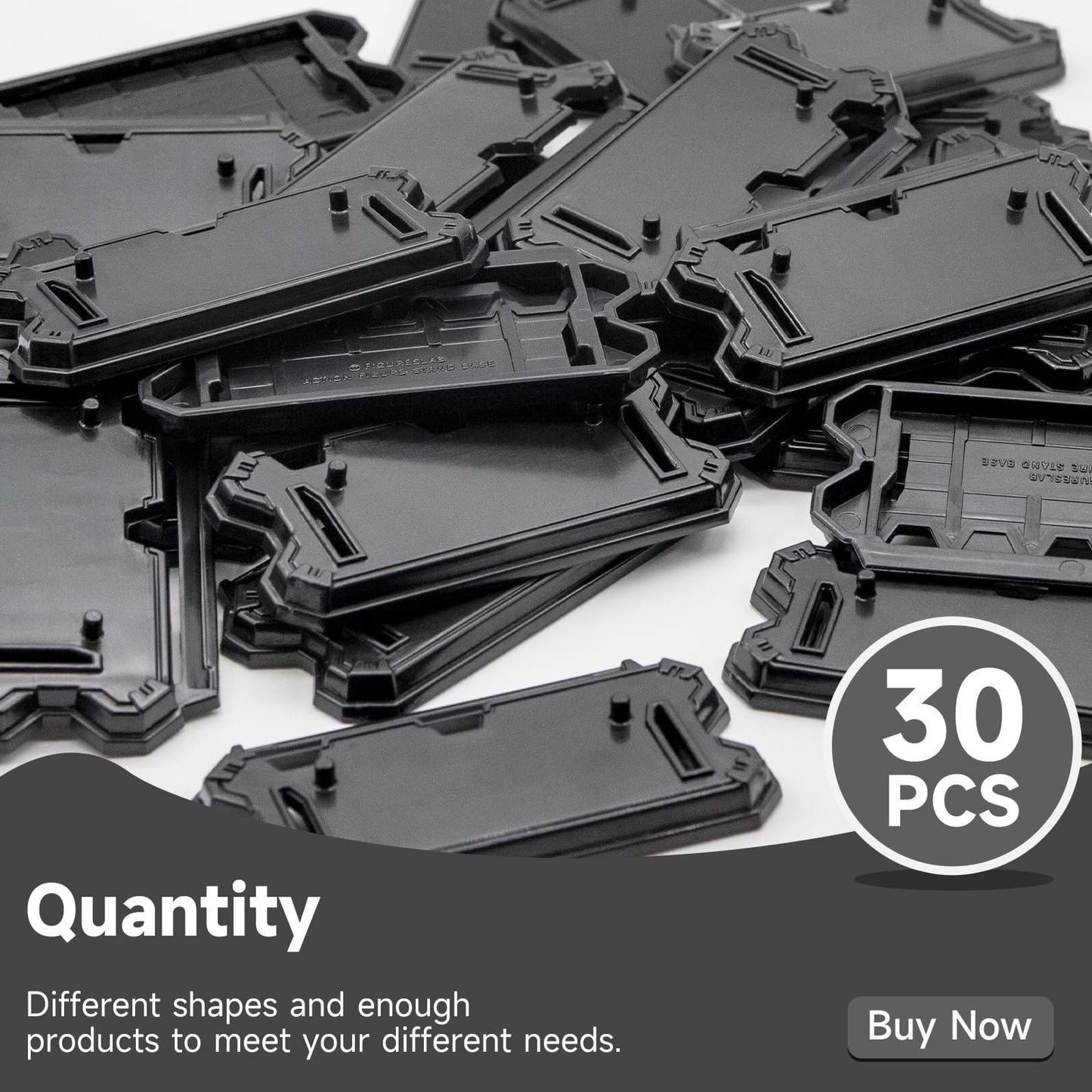 NC EBCO 30 Pieces Action Figure Display Stands Black Doll Model Support Stand for 3.75 inch Action Figures