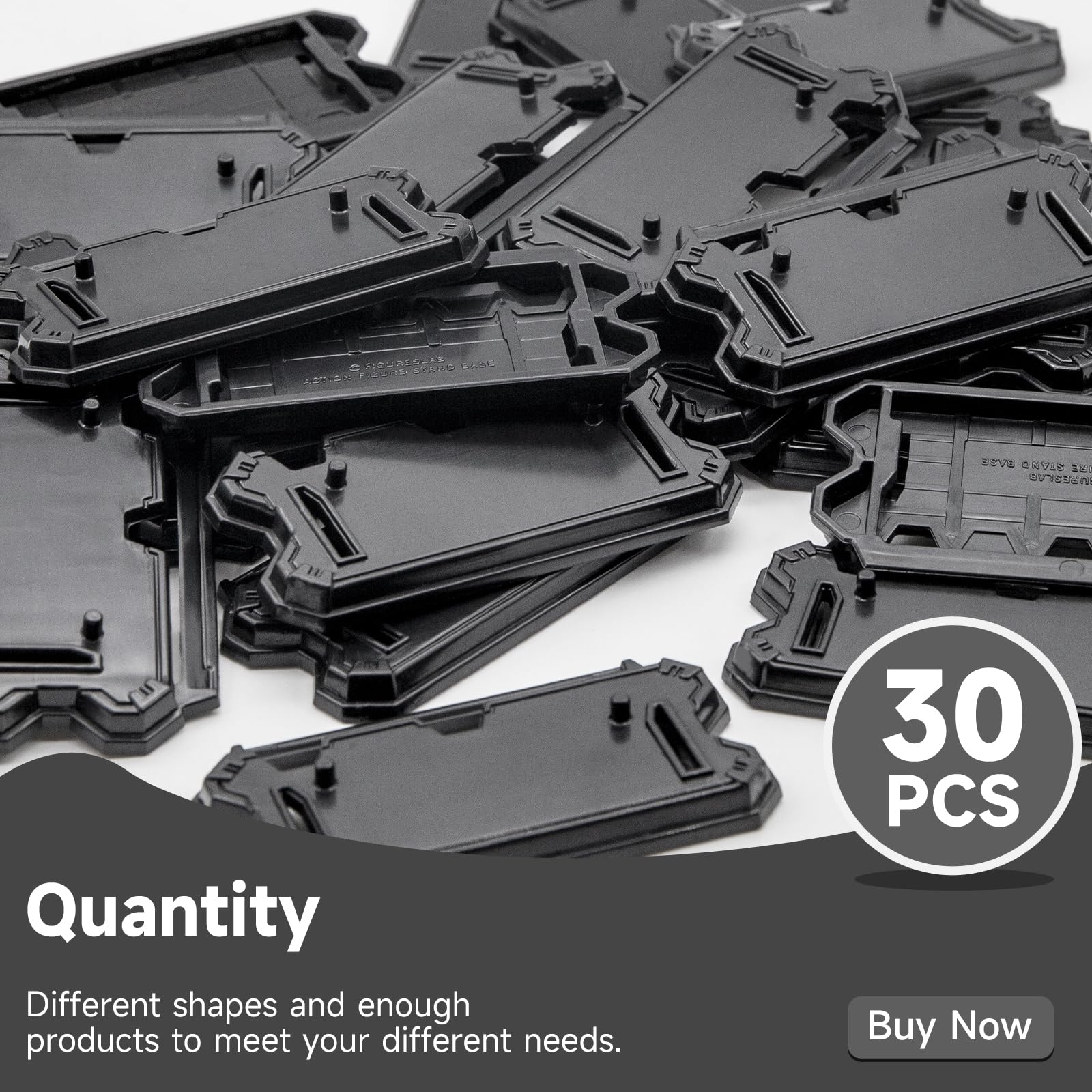 NC EBCO 30 Pieces Action Figure Display Stands Black Doll Model Support Stand for 3.75 inch Action Figures