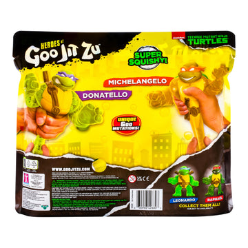 Heroes of Goo Jit Zu Teenage Mutant Ninja Turtles | Turtle Power Team Up 2-Pack | Super Squishy | Super Stretchy Toy Figures | Donatello and