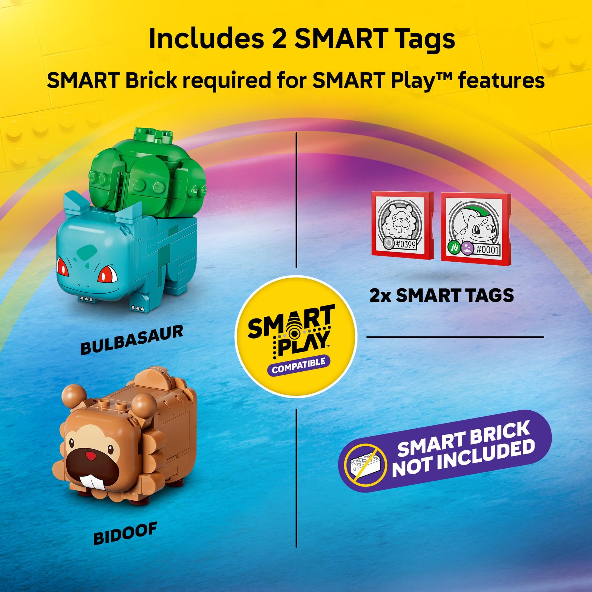 LEGO Pokémon SMART Play: Berry Bash with Bulbasaur and Bidoof 72155