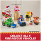 Paw Patrol Fire Rescue Rubble Fire Dump Truck Toy Vehicle Set