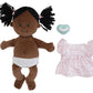 Manhattan Toy Love, Stella Soft Baby Doll, Brown with Black Pigtails