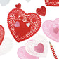 mufanyu 256 Pcs Valentines Day Crafts Gifts Set with 100 Heart Doilies, 2 Bags Foam Heart Stickers for Valentines Day Wedding Party Decor DIY