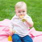 Innobaby Original Teethin Smart EZ Grip Fruit Teether and Sensory Toy for Babies and Toddlers in Citrus. BPA Free Teether