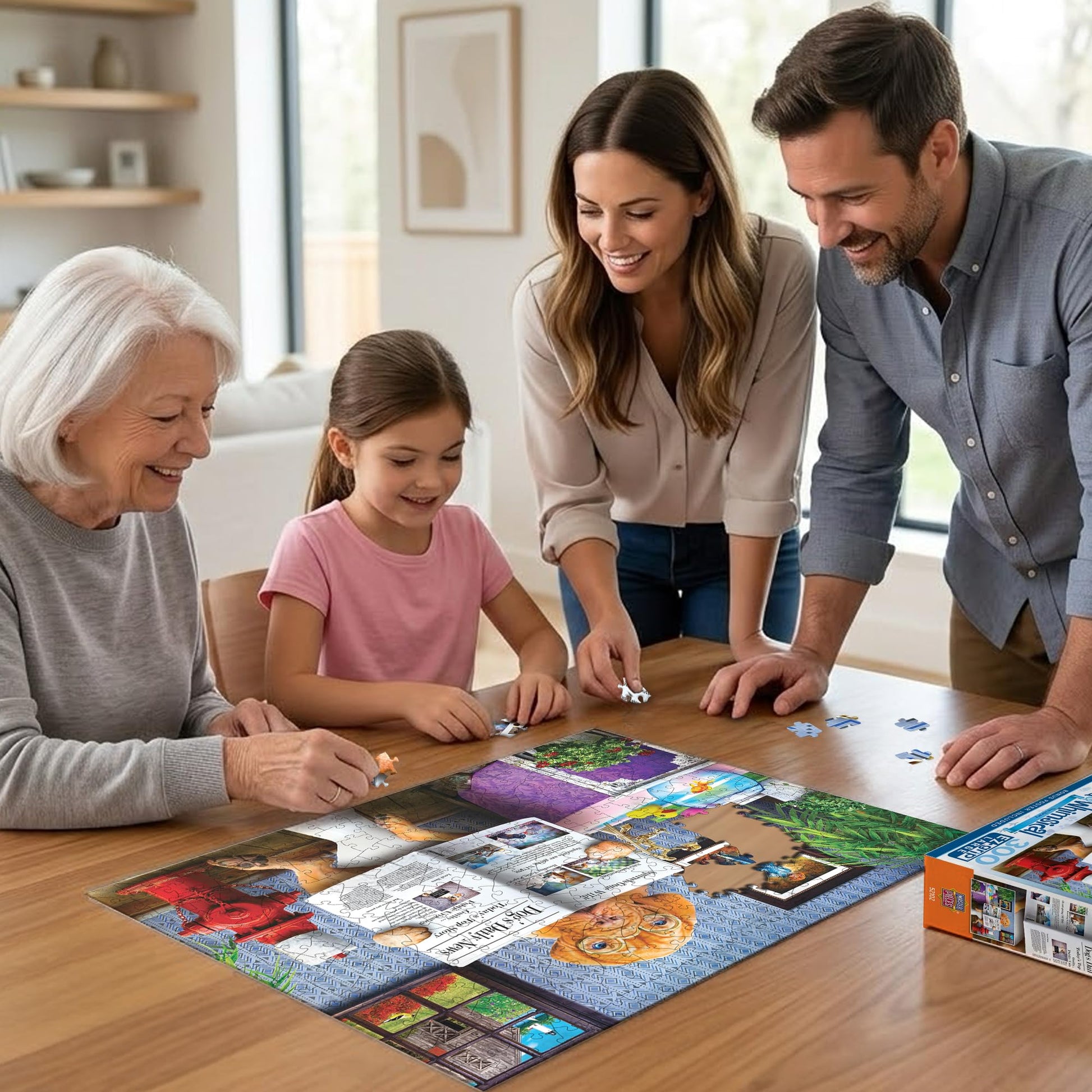 MasterPieces 300 Piece EZ Grip Jigsaw Puzzle for Adults and Family - The Library - 18" x 24"