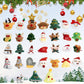 Hsodnr 60 Pack Christmas mini Plush Toy?Mini Set Plush Christmas Ornaments? Angel Santa Claus Snowman Reindeer Mini Christmas Tree Ornaments?Gifts